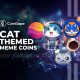 3 Cat-themed Meme Coins To Watch Out For as dogwifhat and Dogecoin Clips