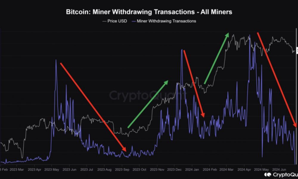 Bitcoin miner withdrawing transactions