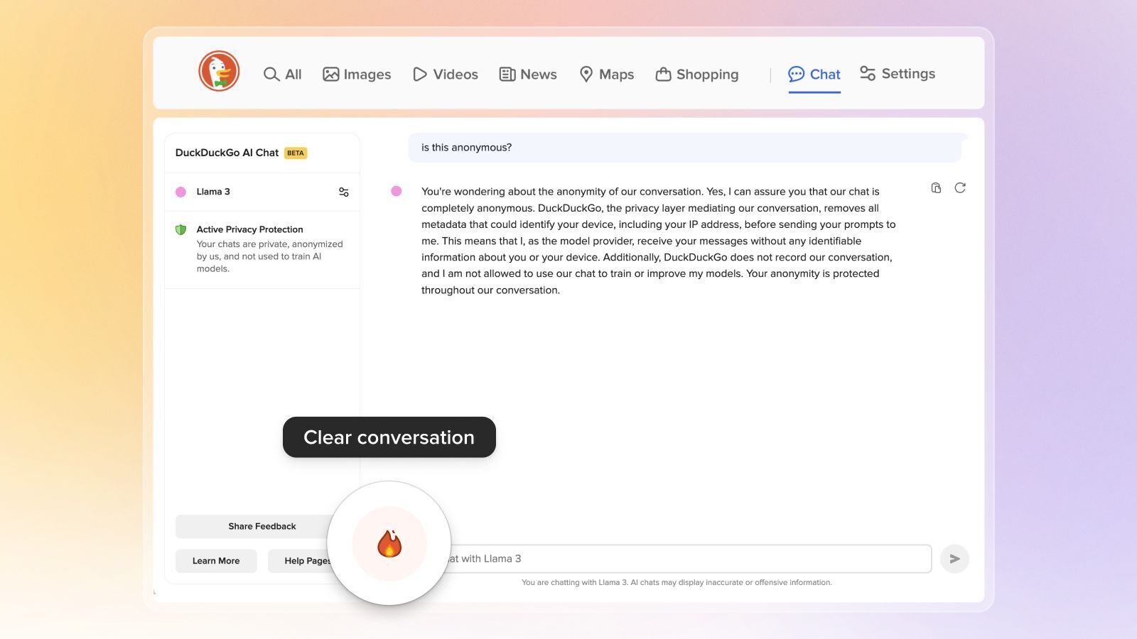 DuckDuckGo will now allow you to anonymously use ChatGPT, Claude and Meta AI for free. Here's how it works