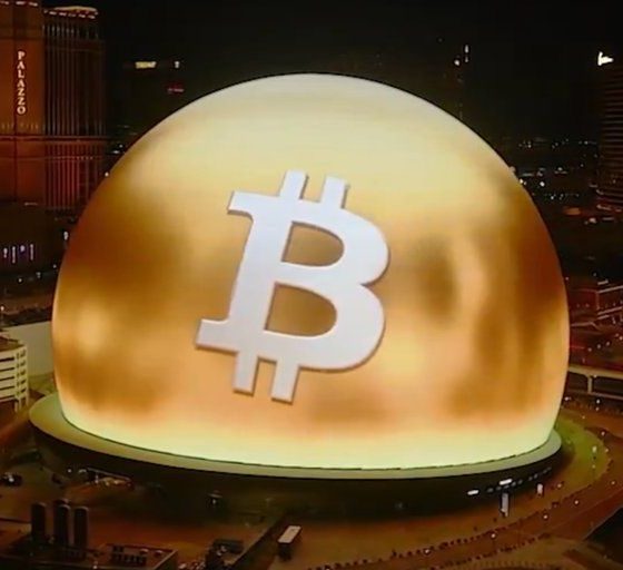 Bitcoin Becomes First Cryptocurrency Displayed on Las Vegas Sphere