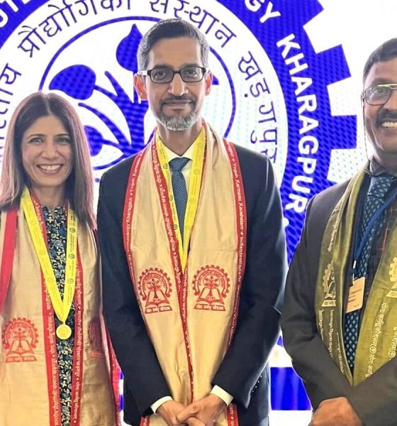 IIT-Kharagpur’s tribute: Sundar Pichai receives honorary Doctorate, Anjali Pichai earns distinguished alumnus award