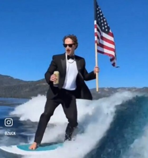 With US flag in hand, Mark Zuckerberg surfs while drinking beer: 'Recovery never looked better'