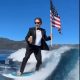 With US flag in hand, Mark Zuckerberg surfs while drinking beer: 'Recovery never looked better'