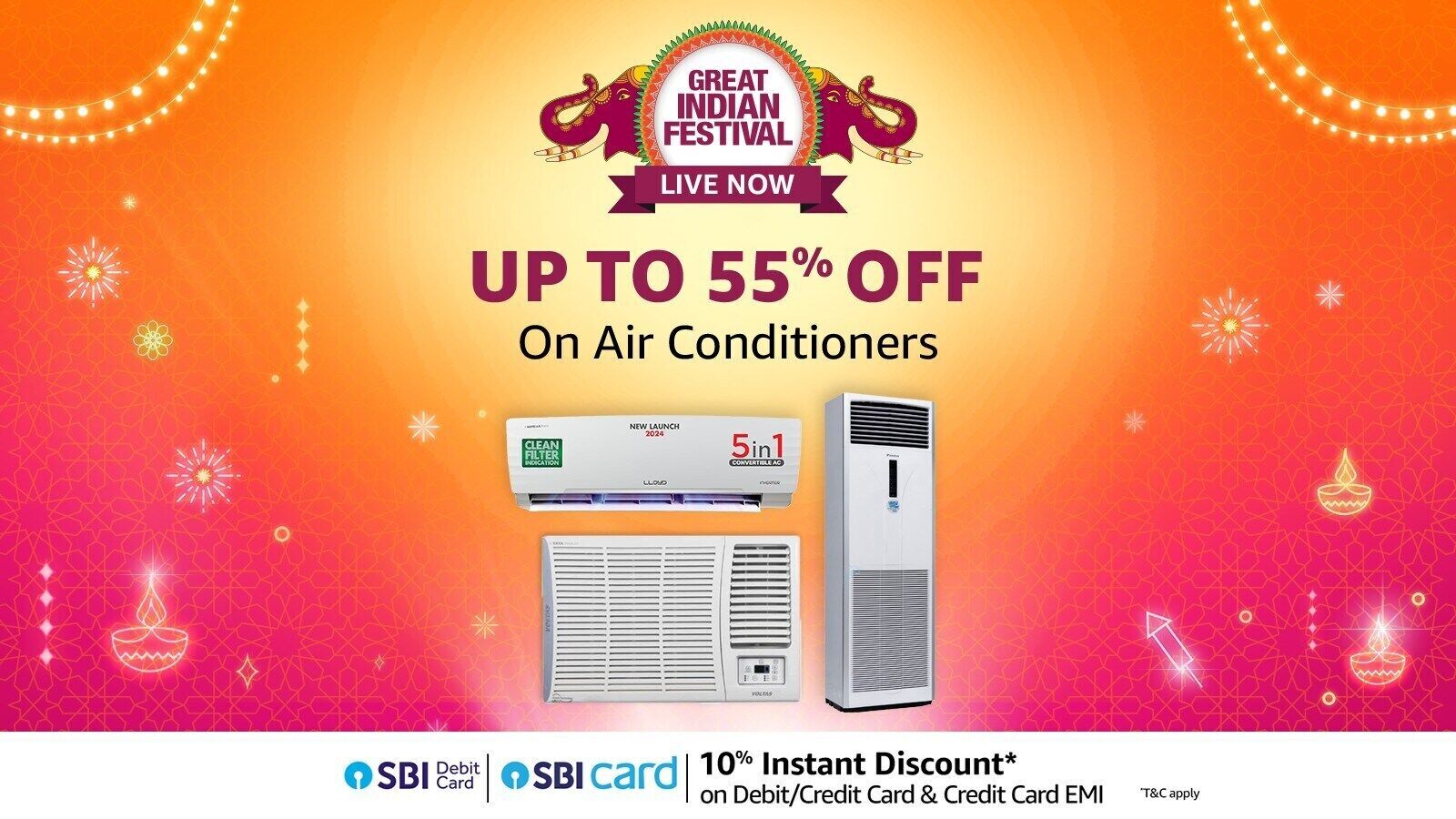 Amazon Great Indian Festival 2024: Enjoy up to 54% discount on 1 Ton, 1.5 Ton and 2 Ton ACs and Air coolers