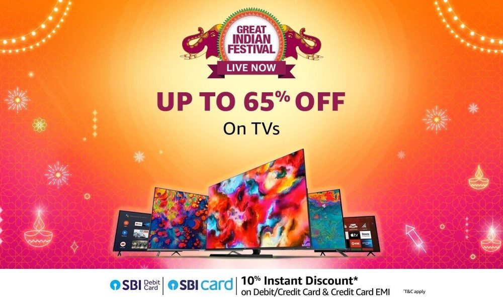 Amazon Great Indian Festival: Irresistible deals of up to 50% off on the best TVs from Sony, LG and Samsung