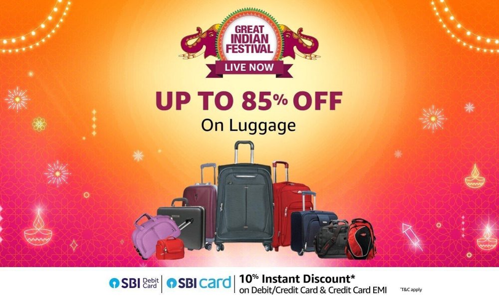 Amazon Great Indian Festival Sale: “Bag” up to 85% off on luggage like trolley, duffle bag, backpack and more