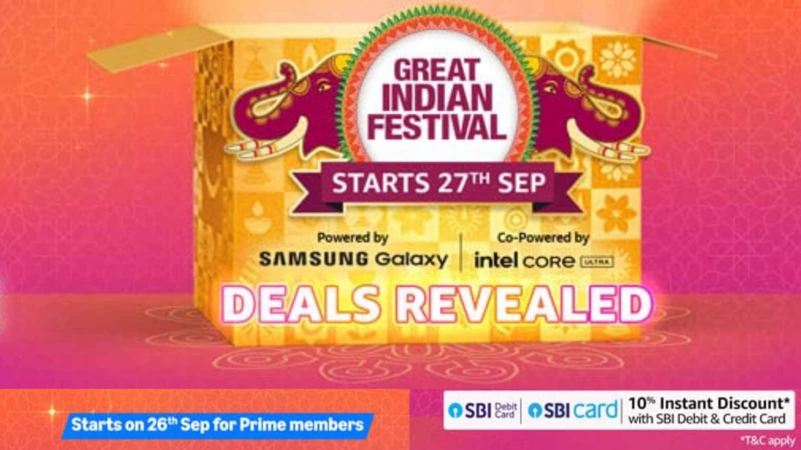 Amazon Great Indian Festival Sale: Countdown starts for Prime members, exclusive deals to go LIVE in few hours