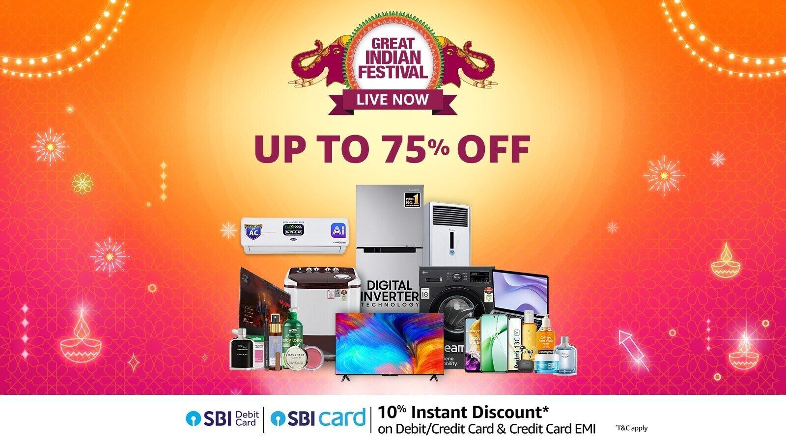 Amazon Great Indian Festival Sale: Up to 90% off for Diwali gift ideas like smartwatch, laptops and more