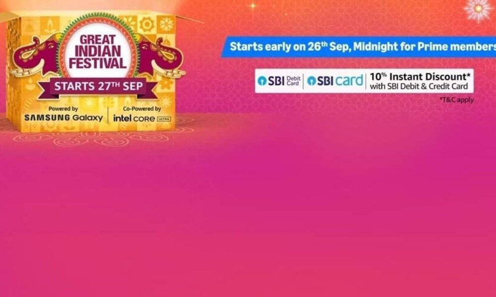 Amazon Great Indian Festival sale starts 26th September for Prime members: Early deals on electronics and appliances