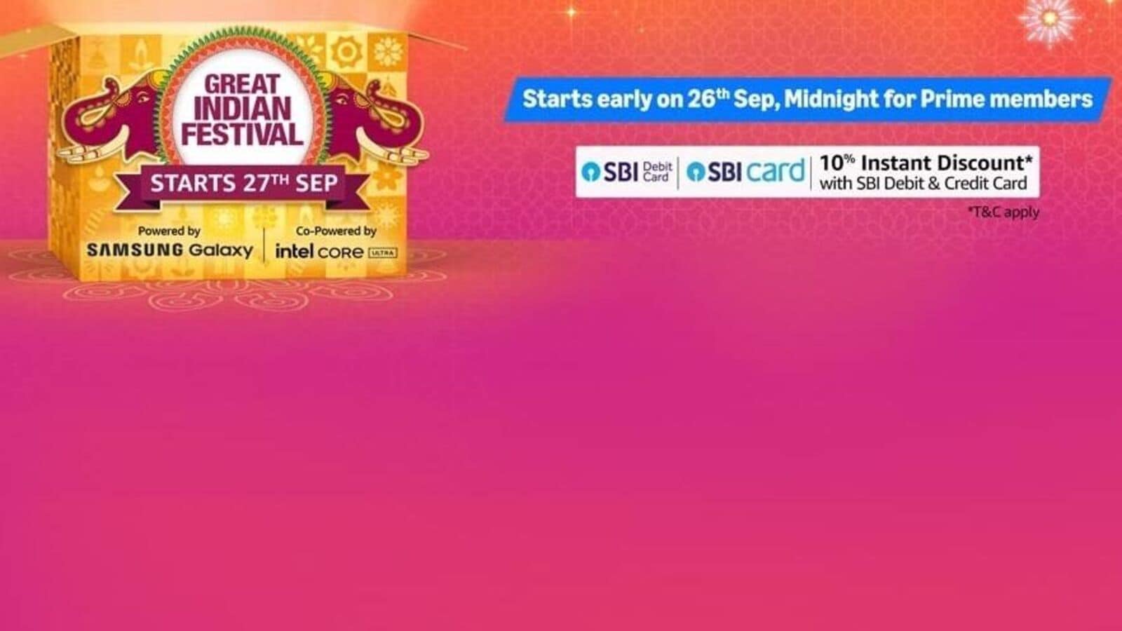 Amazon Great Indian Festival sale starts 26th September for Prime members: Early deals on electronics and appliances