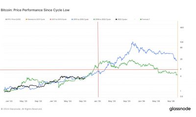 Bitcoin Price Performance Since Cycle Low