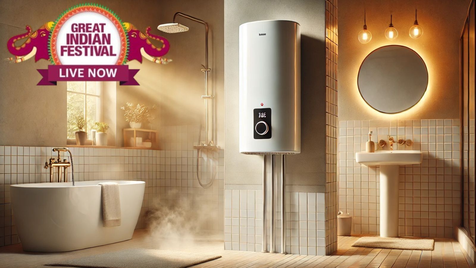 Amazon Great Indian Festival Sale 2024: 8 PM deals with more than 60% off on high-capacity geysers