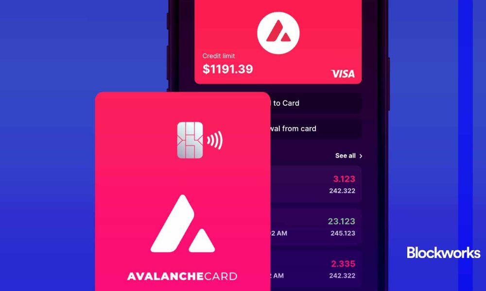 Avalanche Foundation launches Visa credit card for IRL payments