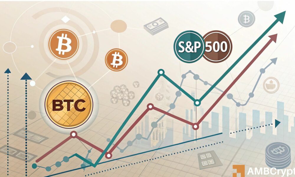 More losses for Bitcoin's price? S&P 500 may have its say soon!