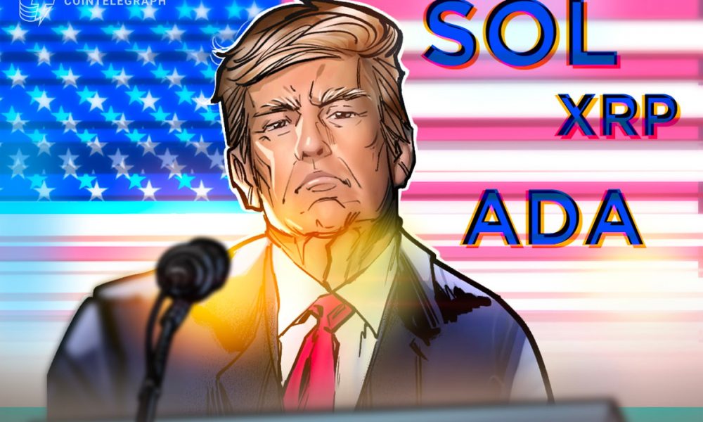 President Trump says crypto reserve will include SOL, XRP, and ADA