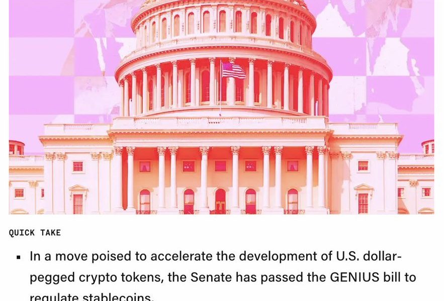 Senate Passes GENIUS Stablecoin Bill 68-30, First Federal Crypto Rules Now Head to House