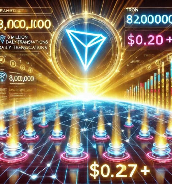 TRON Surges Past 8 Million Daily Transactions as TRX Holds Above $0.27