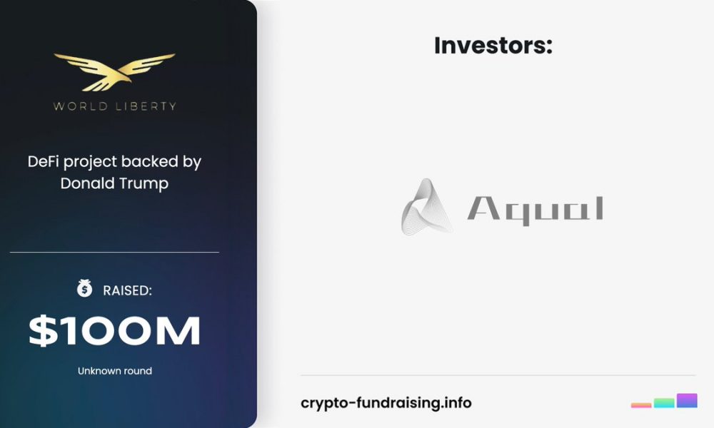Trump-Backed DeFi Startup Gets $100 Million From UAE’s Aqua1 Fund