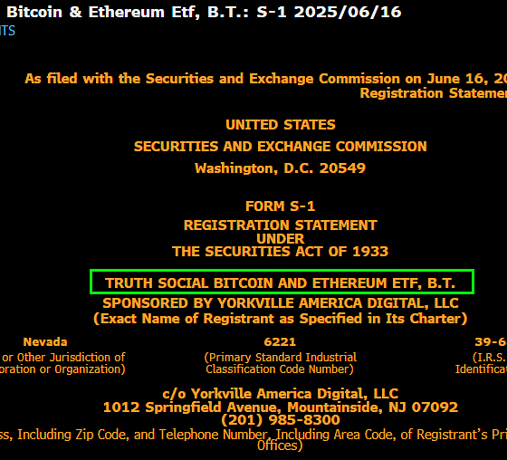 Trump-Backed Truth Social Files with SEC for Spot Bitcoin-Ethereum ETF ‘BT’