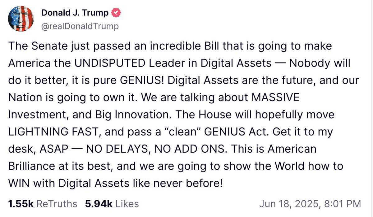 Trump Vows U.S. Crypto Leadership as Treasury Calls Bitcoin ‘Most Significant’