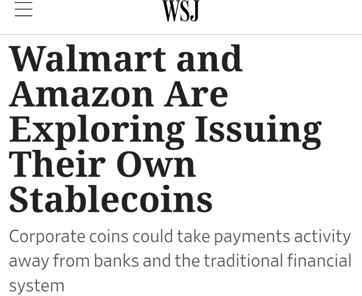 Walmart, Amazon Weigh Launching Stablecoins to Cut Payment Fees: WSJ