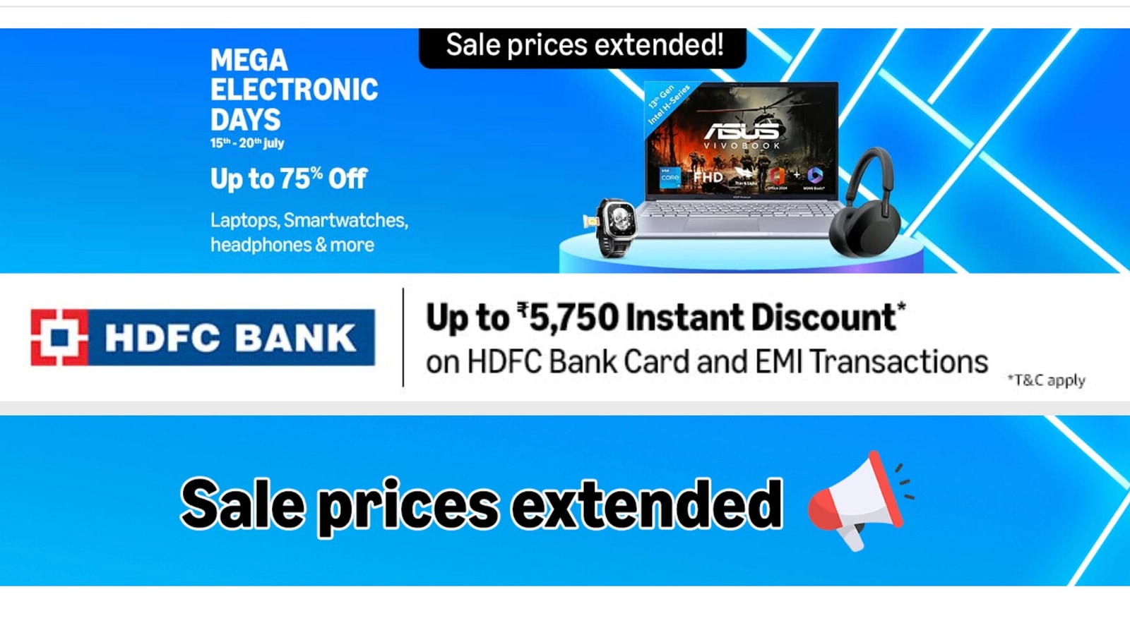 Amazon Prime Day Sale prices extended on laptops, tablets, smartwatches, monitors and more up to 75% off until 20 July