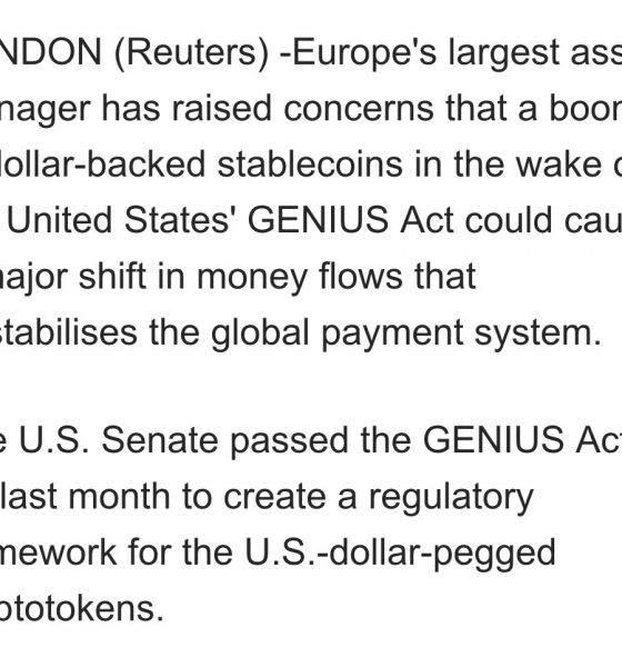 Amundi Warns US Stablecoin Rules Could Rattle Global Payments