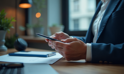 Person paying using a smartphone