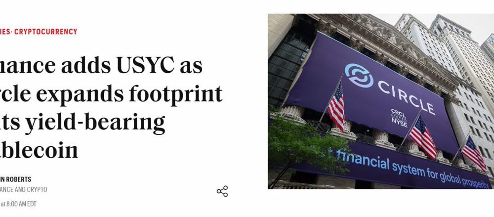 Binance Integrates Circle’s USYC Stablecoin to Streamline Institutional Collateral