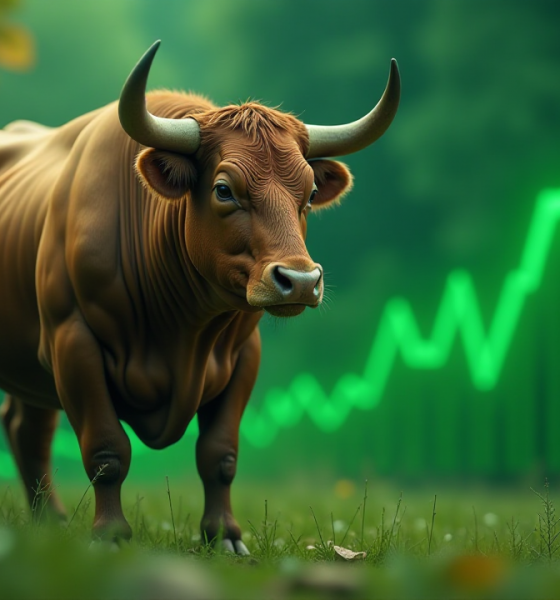 A Healthy Bull in green Environment