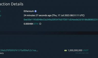 Tether Mints $2 Billion USDT in Back-to-Back Ethereum Transactions