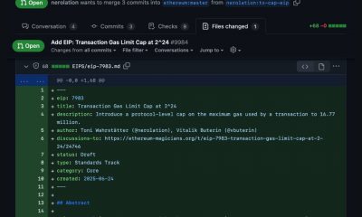 Vitalik Buterin Proposes 16.77-Million Gas Cap to Shield Ethereum From DoS