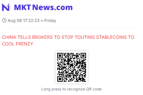 China Orders Brokers to Halt Stablecoin Promotion Amid Cooling Drive