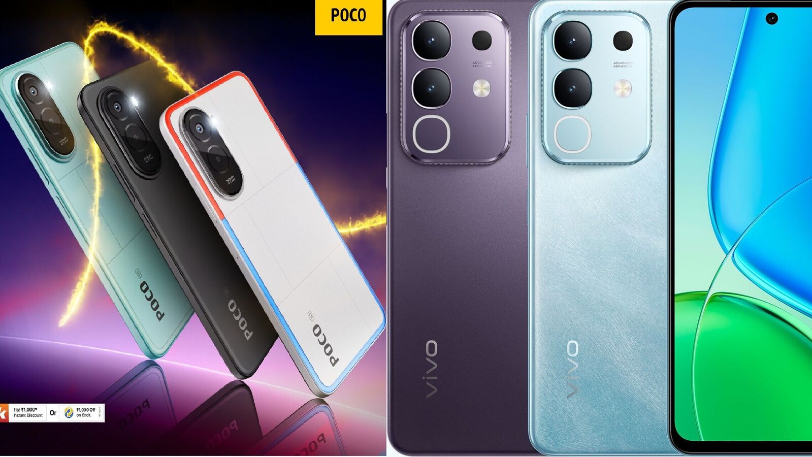 POCO M7 Plus 5G vs Vivo T4x 5G: Price, camera, battery, processor, display and more compared