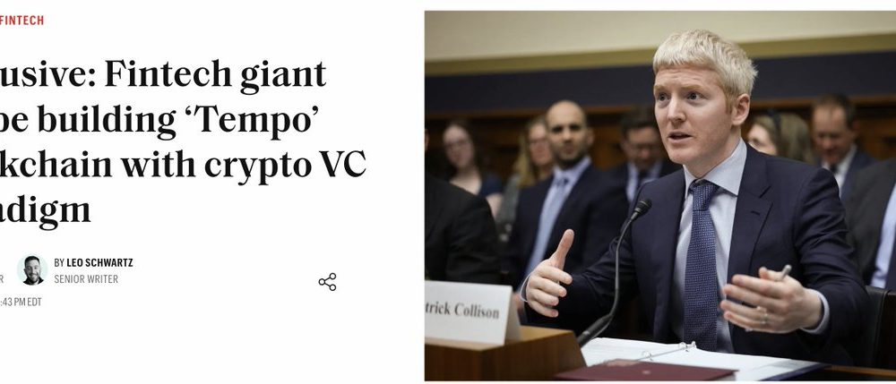 Stripe Builds Payments Blockchain ‘Tempo’ With Paradigm in Crypto Expansion