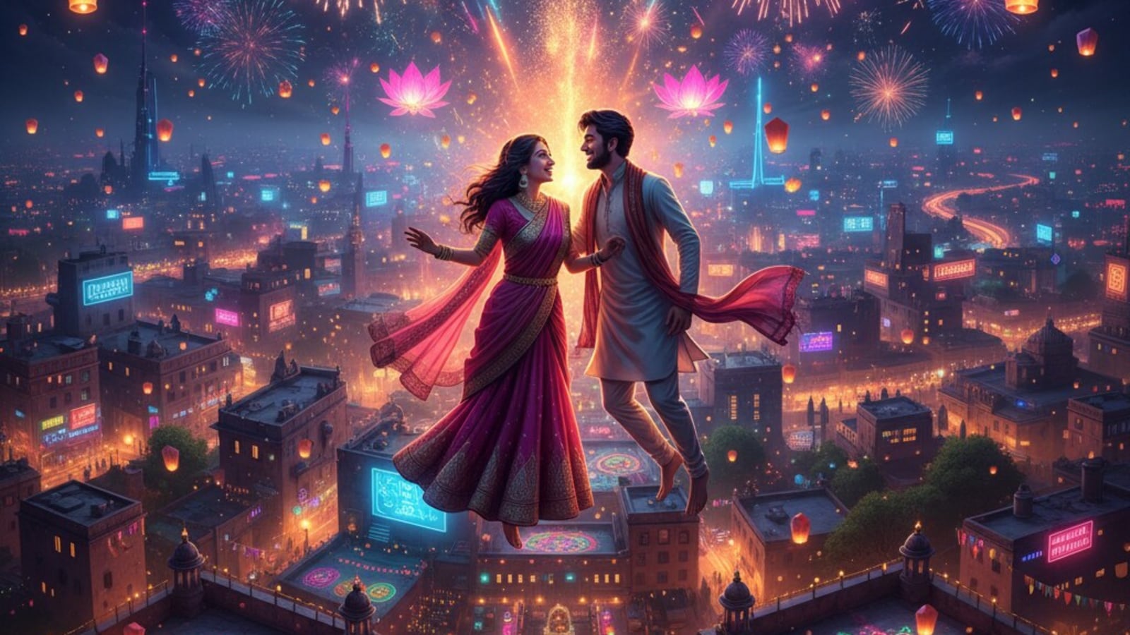 Gemini Nano Banana trend: Turn your selfie into a stunning AI-powered Diwali couple portrait – 7 Prompts to try