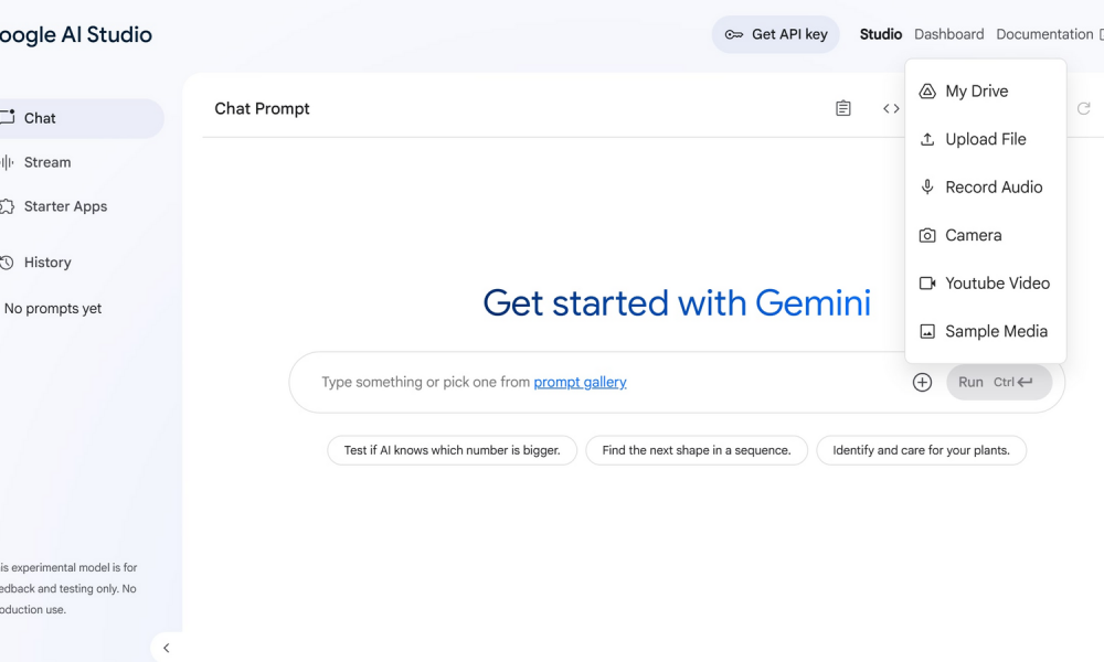 Go from idea to app in minutes with Google AI Studio