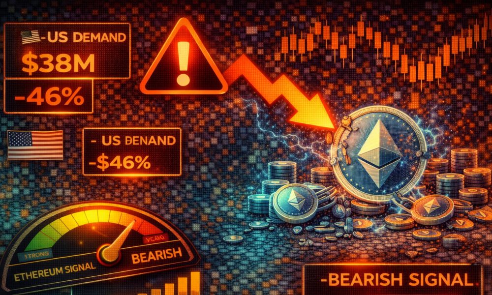 Bearish Signal Emerges For Ethereum As US Spot Demand Fades