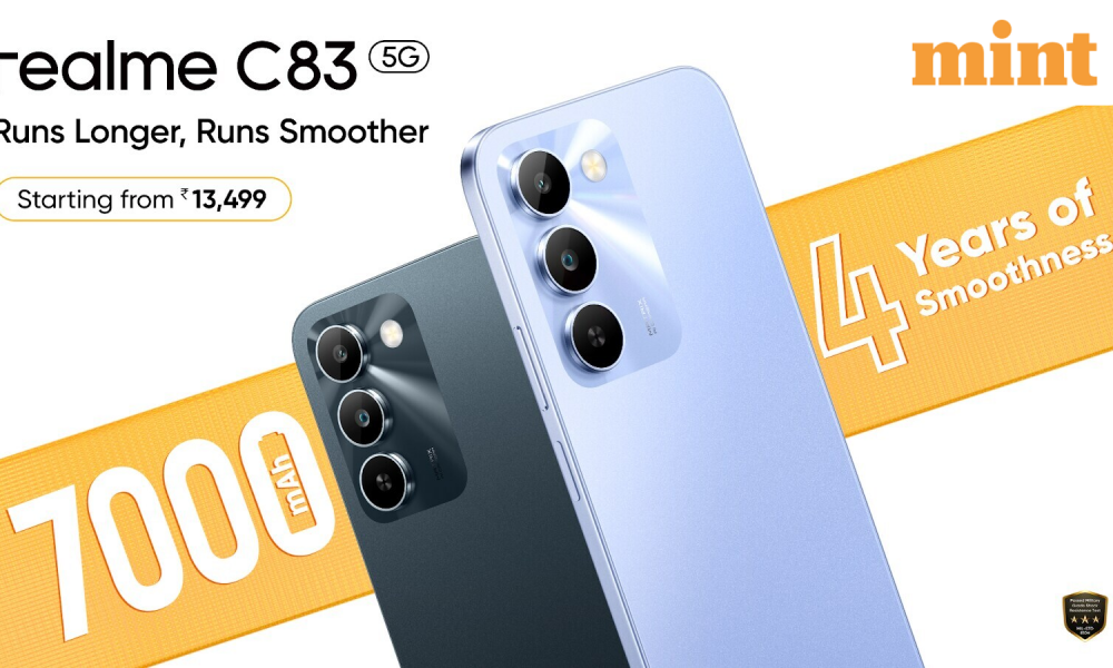 Realme C83 5G with 7,000mAh battery and Dimensity 6300 SoC launched in india, price starts at ₹13,499