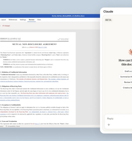 Anthropic brings Claude AI to Microsoft Word so you can chat with your documents