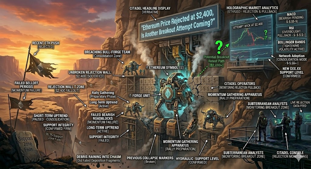 Ethereum Price Rejected at $2,400, Is Another Breakout Attempt Coming?