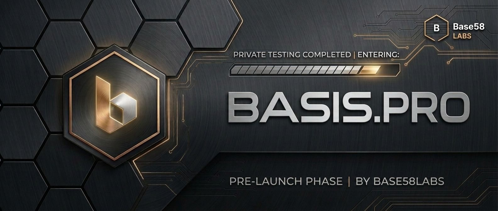 Basis.pro, built by Base58Labs, completes private testing and enters pre-launch phase