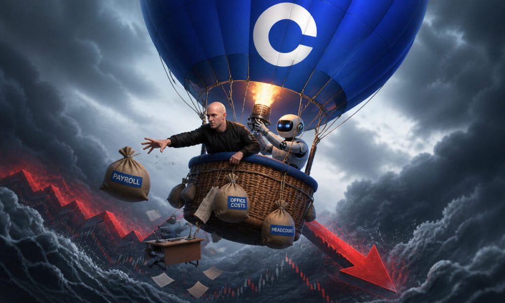Coinbase cuts 14% of staff as Armstrong ties cost reset to AI and market volatility
