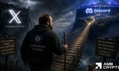 Is X hurting Cardano? Charles Hoskinson wants the community on Discord instead!