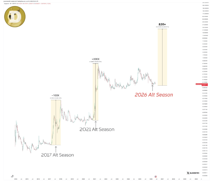 Why The Dogecoin Price Could Rally 300x To Cross $20