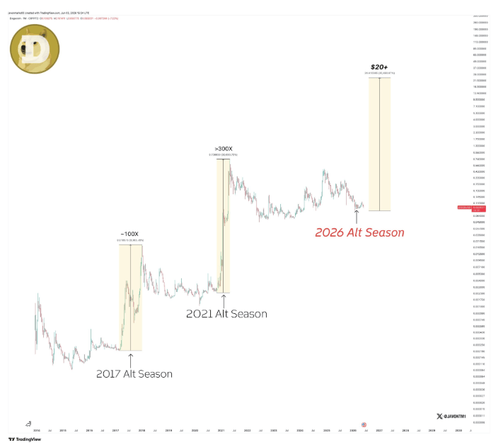 Why The Dogecoin Price Could Rally 300x To Cross $20