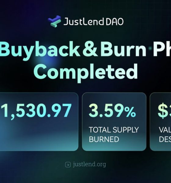 Over 355M Tokens Burned as JustLend DAO Revenue Fuels Value Appreciation